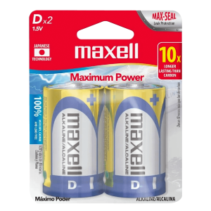 Pack 2 Pilas Alcalinas Tipo D  Maxell