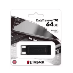 Pendrive Kingston Data Traveler 70, 64GB, USB-C 3.2 Gen 1, Negro